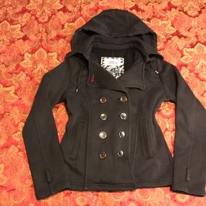 Hooded Peacoat jacket - lightweight